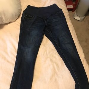 Straight leg full-panel maternity jeans